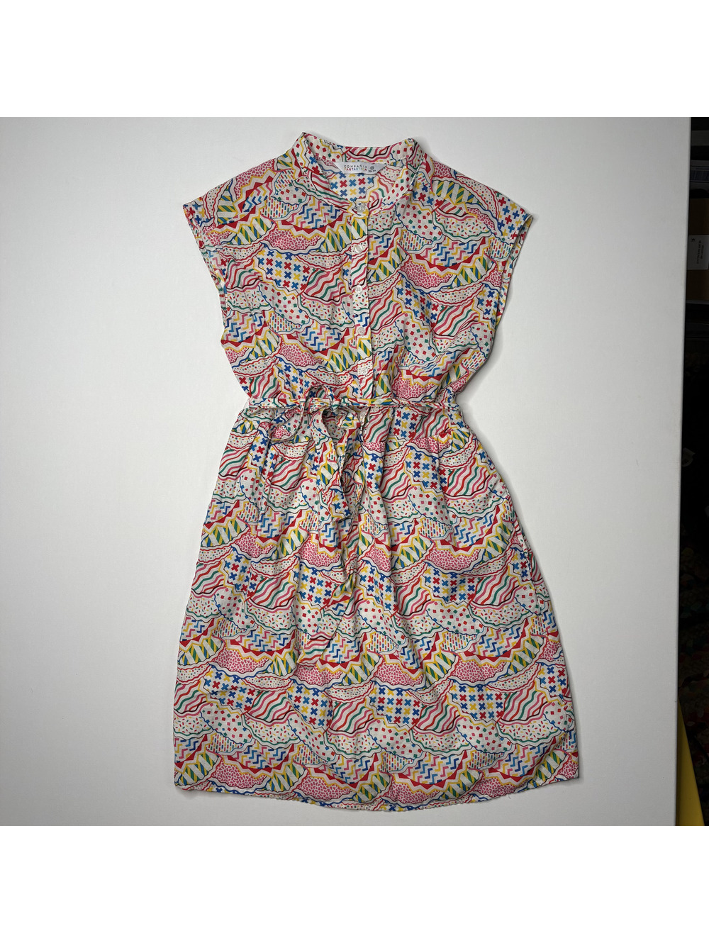Compañia Fantastica Sleeveless Geometric Print Midi Dress
